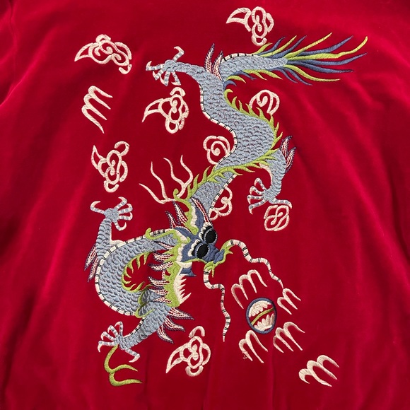 Gucci X Alessandro Michele Embroidered Dragon Red Applique Hoodie - Picture 7 of 16